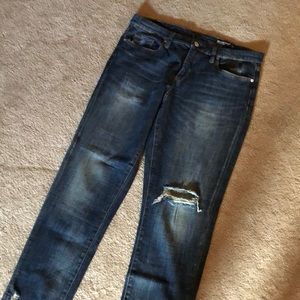 BlankNYC Cropped Girlfriend Jeans